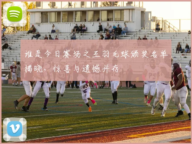 谁是今日赛场之王羽毛球颁奖名单揭晓，惊喜与遗憾并存